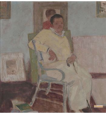 Seated Male Figure, Circa 1922