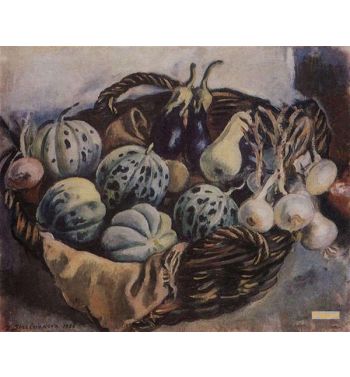 Basket With Melons And Squash 1938