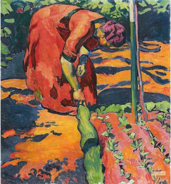 Frau im Garten