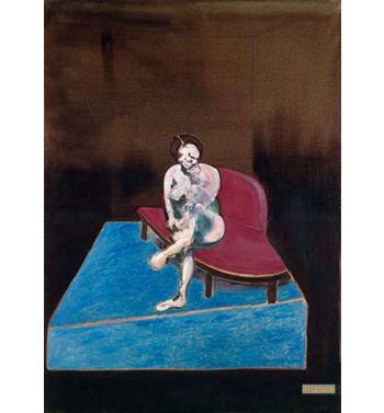 Woman on a Red Couch