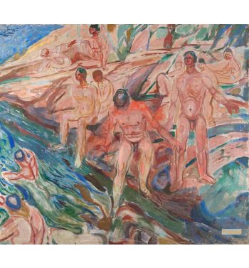 Bathing Men On Rocks, 1915 2