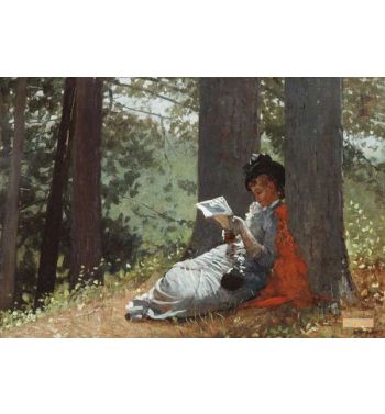 Girl Reading Under An Oak Tree 1879