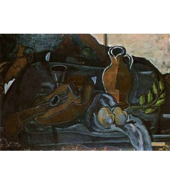 Mandolin Glass Pot And Fruit 1927