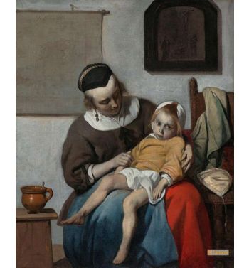 The Sick Child Around 1663 Around 1664