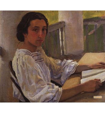 Portrait Of E Solntseva Sister Of Artist 1914