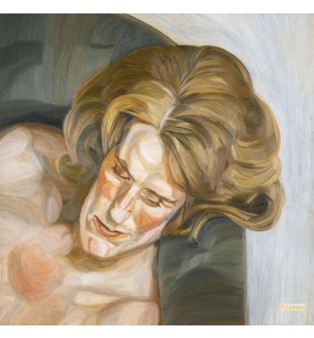 Head on a Green Sofa