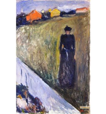 Woman In Evening Landscape