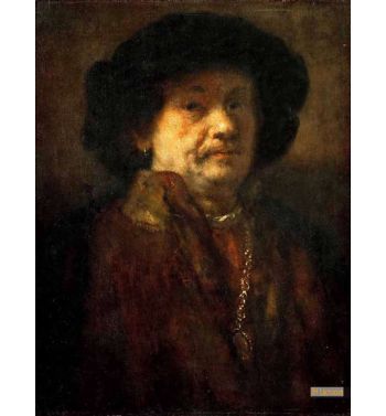 Self Portrait In Fur Coat With Gold Chain And Earring