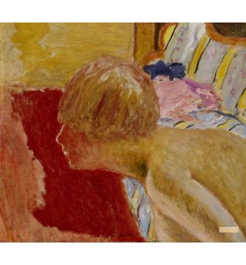 Bust In Profile, Red Background, Study c1920