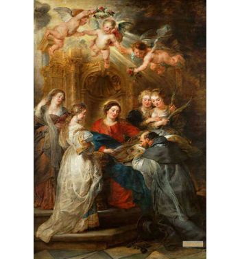 Ildefonso Altarpiece Triptych Middle Panel 
