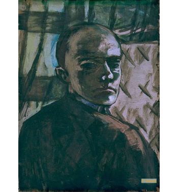 Self Portrait With Green Curtain