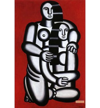 Two Figures Naked On Red Bottom 1923