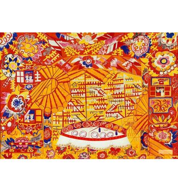 Set Design For The 1914 Ballets Russes Ballet Le Coq d'Or