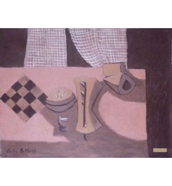 Pink Still Life Curtain