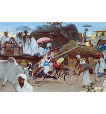 Karachi Pakistan Study for Unused Pan American Advertisement