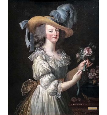 Marie Antoinette En Chemise Ou En Gaulle Vers 1783