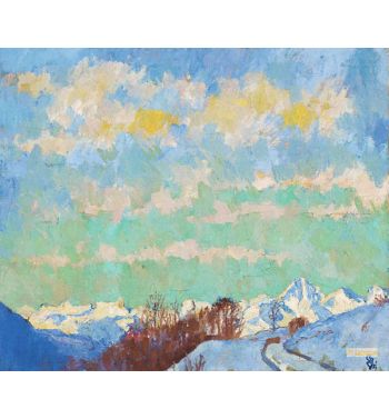 View From Stampa Towards Italy, 1924