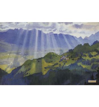 Mountain Landscape Switzerland 1914