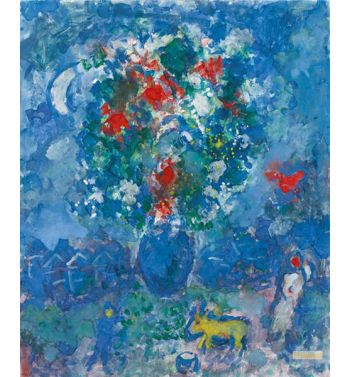 Bouquet On A Blue Background, 1983