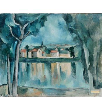 Town On The Bank Of A Lake