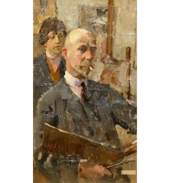 Self Portrait With Model In Studio