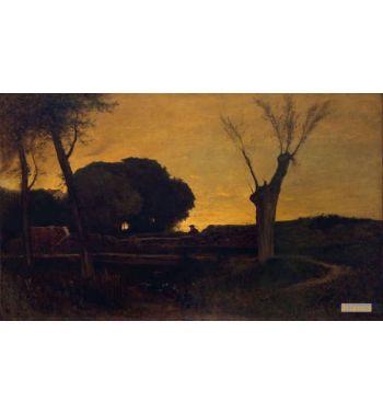Evening At Medfield Massachusetts 1875
