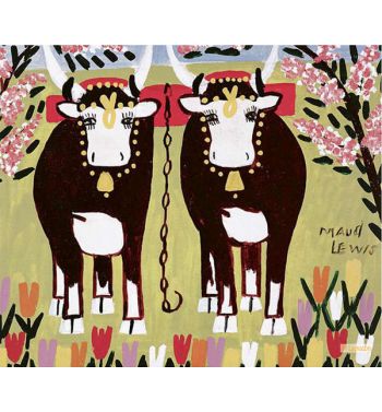 Oxen In Spring, Two Oxen With Yoke