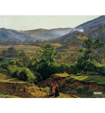 Mountain Landscape With The Ruin Of Liechtenstein Near Modling 1859