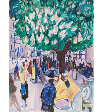 Street With Chestnut In Blossom, 1920S