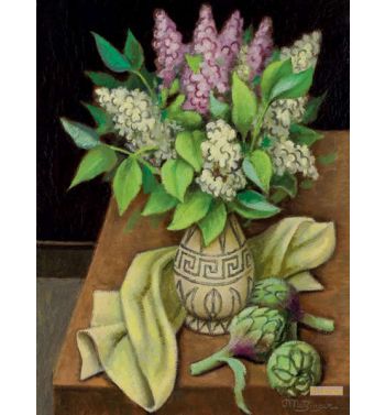 Bouquet Of Lilac And Artichokes