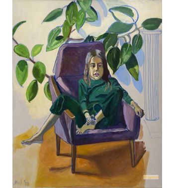 Olivia With The Rubber Plant 1977