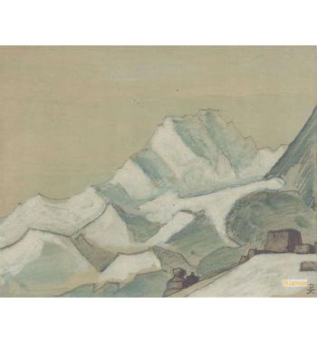 Himalayas Beyond The Clouds, Sketch, 1933