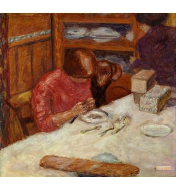 Interior Or Woman With Dog