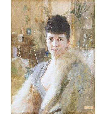 Lady With Fur Cape