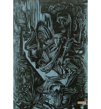 Self Portrait With Death Dancing, 1917