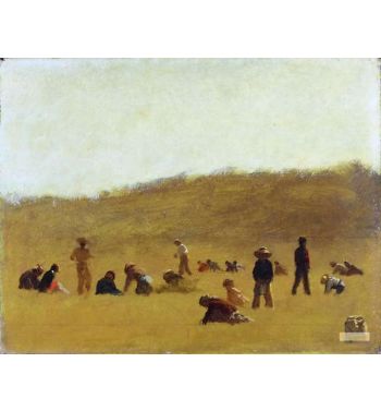 Cranberry Pickers Painting