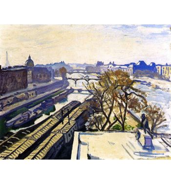View Of The Seine And The Monument To Henri Iv, 1906