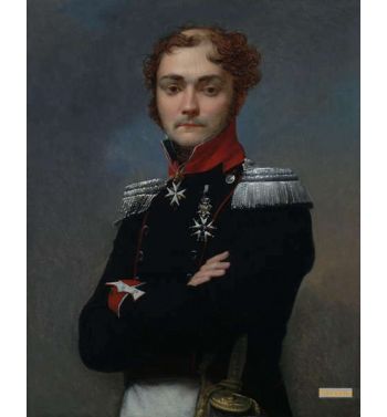 Portrait Of Charles Louis Regnault An Officer From The Napole