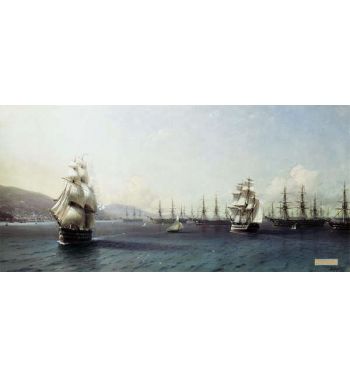 The Black Sea Fleet In Feodosia Bay Before The Crimean War 1890