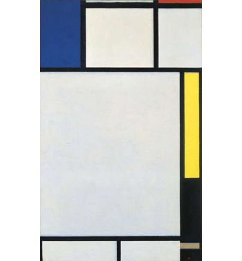 Composition With Blue, Red, Yellow And Black