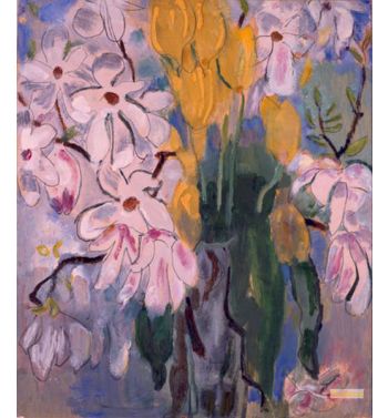 Preliminary Study Of Yellow Tulips With Magnolias, C, 1935