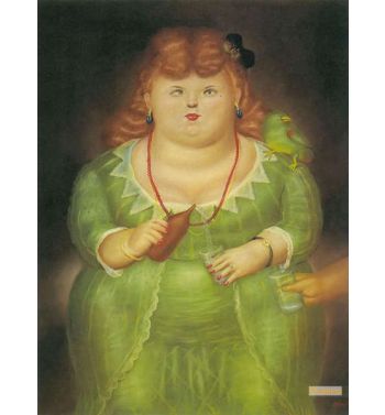 Woman With Parrot