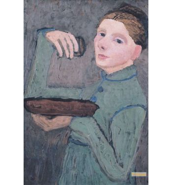 Selbstbildnis Halbfigur Nach Links Eine Schale Und Ein Glas Haltend