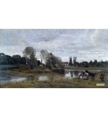 Ville Davray Horses Watering c1860 65