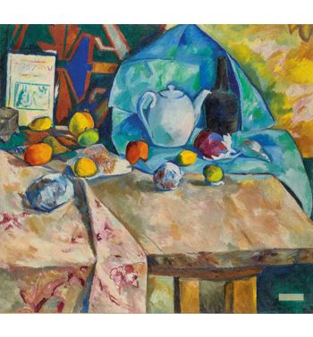 Still Life With Teapot And Oranges