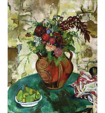 Nature Morte Aux Fleurs Et Fruits