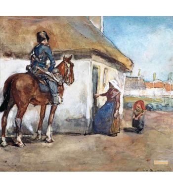 A Hussar Near A Farmhouse