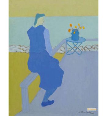Blue Figure - Blue Sea