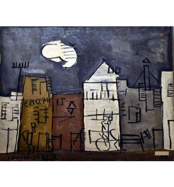 Street With House And White Cloud, 1928