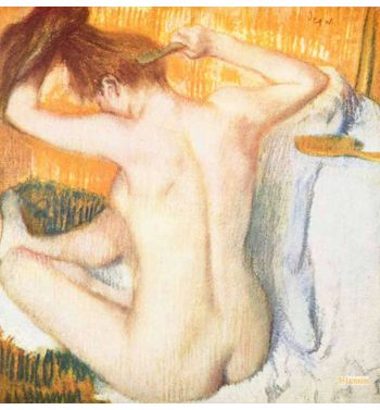 Woman Combing Her Hair